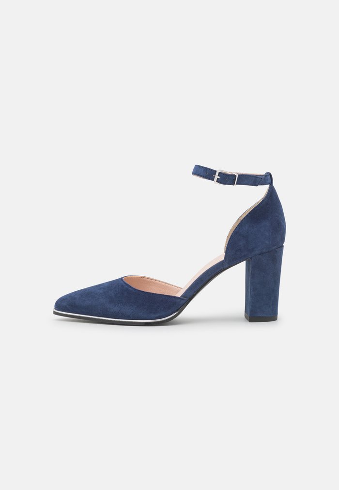 Talons Anna Field Block heel Boucle Bleu Foncé Femme | VJK-0530989